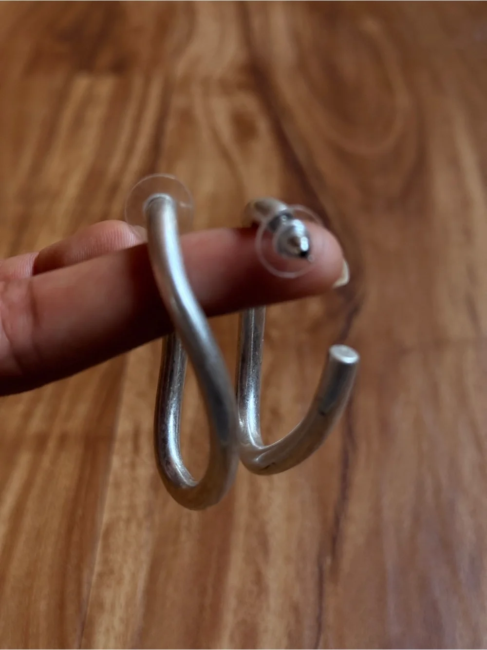 Silver Hoop Earrings - Women Jewelry
